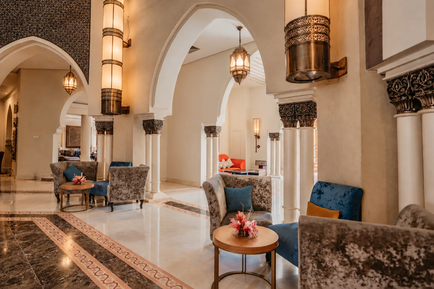 Lobby lounge at Palm Plaza Marrakech